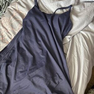 Halara Navy Dress with pads, built in shorts NWOT large